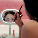 合米生活2016云朵化妆镜台式充电简约时尚公主镜子1年装饰台灯429