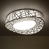 现代简约椭圆形鸟巢LED吸顶灯 热销铁艺客厅灯大气卧室书房餐厅灯