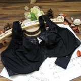 A4外单大码女士内衣 欧美单大罩杯性感黑色蕾丝超薄文胸70E-95HI