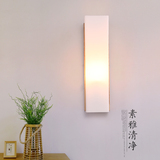 日式现代简约木质卧室床头灯创意MUJI过道灯个性北欧实木LED壁灯