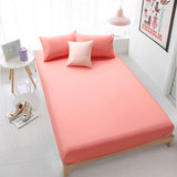 全棉床笠单件纯棉床罩加厚纯色素色 床上用品床垫保护套1.5m 1.8m