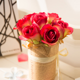 欧式仿真花玫瑰花束套装家居装饰品花卉客厅卧室假花花艺插花摆件