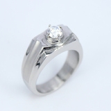 正品新款钻戒指男式仿真钻石戒指环对戒婚戒 釱钢饰品男款包邮
