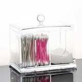 高档创意棉签盒 欧式透明亚克力化妆棉盒 水晶化妆品收纳储物盒