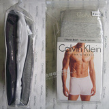 美国代购正品CK男士平角内裤Calvin klein中腰纯棉黑白灰 3条装