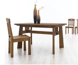 外贸榆木餐桌椅四人实木家具餐桌餐台餐椅饭桌方桌组合简约包邮