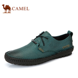 camel骆驼男鞋 春季新款日常休闲舒适系带男皮鞋