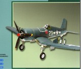 益智多JSD66 3D纸模型  F4U-1A Corsair 二战飞机