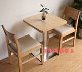 新品西餐厅桌椅 咖啡厅餐桌组合茶餐厅甜品店水曲柳实木餐椅家具