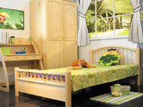 松柏居品牌松木儿童床/纯实木床单人床/实木环保田园卧室家具