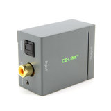 CE-LINK数字光纤/同轴转模拟双莲花音频转换器RCA/3.5 电视接音响