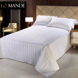 罗曼德宾馆酒店布草床上用品全棉40支缎条床单单品专用单双人