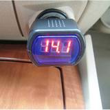 汽车迷你车载数显点烟器口直插式电压表发电机电瓶检测监测仪用品