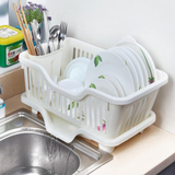 圣强 大号塑料厨房沥水架三件套 碗碟架沥水置物架/厨房角架/碗