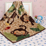 西子莲 卡通小猴子 春秋拉舍尔毛毯 儿童毯 毯子