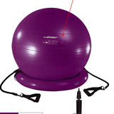 出口正品防爆孕妇瑜伽球65CM减肥球 配送拉力器健身球加球圈套装