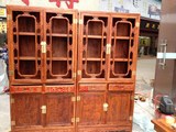 红木书柜 实木 明清仿古家具 非洲黄花梨 明式书柜 书架 储物柜