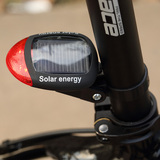 太阳能尾灯 自行车山地公路车警示灯 骑行安全灯 单车装备配件
