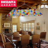 波西米亚灯具欧式地中海吊灯美式乡村彩琉璃工艺别墅客厅餐厅灯饰