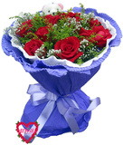 平安夜北京鲜花速递同城送花9朵红玫瑰花束求婚花束礼物同城批发