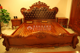 集美红木家具刺猬紫檀木双人床实木床带床头柜卧室1.8米欧式大床