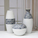 景德镇陶瓷 客厅装饰品摆设家居陶艺传统手工花瓶艺术品摆件