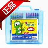 包邮韩国DONG-A东亚新嘟哩油画棒12 18 24 36 48色儿童蜡笔塑料盒
