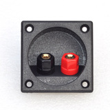 XH50两位红黑塑料铜柱音箱接线盒 音响接线柱 接线端子加厚小箱用