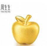 香港周生生专柜黃金Charme串珠系列转运珠苹果 85391P