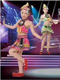 儿童民族舞蹈服表演服装 少儿女童学生苗族羌族土家族傣族演出服