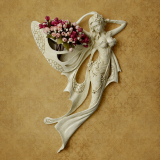 欧式复古家居装饰品美人鱼壁饰壁挂墙饰挂饰立体雕刻天使壁画挂件