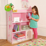 厂家直销实木 青少年粉色木制置物架儿童书架收纳书柜书屋书橱