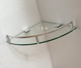 包邮太空铝单层三角架玻璃置物架卫浴配件浴室卫生间置物架壁挂