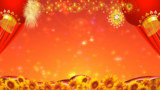 F0288大红灯笼向日葵喜庆粒子2015新年春节晚会led大屏视频素材