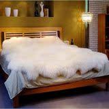 澳洲纯羊毛地毯卧室客厅整张羊皮羊毛沙发垫坐垫飘窗垫羊毛毯床毯