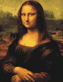 经典数字油画蒙娜丽莎的微笑DIY人物手绘达芬奇世界名画装饰画