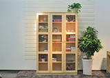 儿童书橱书柜 实木 三门 两门 玻璃书橱书柜 可定制松木家具