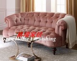 特价美式欧式新古典沙发三人时尚酒店会所沙发奢华客厅皮布艺沙发