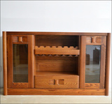 老榆木家具 实木餐边柜 餐柜 中式现代简约储物 100%全实木餐边柜