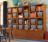 环保特价定制全实木儿童书柜组合美式上海杭州榆木橡木家具