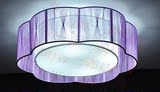 LED吸顶灯圆形水晶羊皮床头阳台中式吸顶灯卧室餐厅吊儿童房灯具