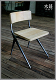 美式乡村/法式/工业复古家具loft风格铁艺实木餐椅咖啡椅