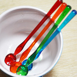 日本KM亚克力搅拌勺 奶茶搅拌棒 果汁蜂蜜搅拌勺 创意塑料勺