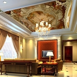 3D欧式宫廷油画大型壁画壁纸 KTV酒店宾馆客厅卧室天顶吊顶天花板