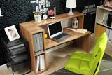 宜家办公用简约笔记本台式电脑桌矮地写字小书桌子书架柜组合木质