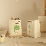 四月。可爱创意森林  陶瓷纸袋笔筒 花插 桌面收纳  zakka杂货