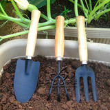 园艺工具三件套 园艺工具套装 园林用品 农具 铲子/ 锹子/ 耙子
