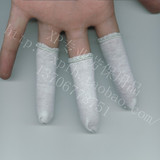 全棉手指套 布指套 工业加厚劳保批发白棉布指头套2.38元=40只