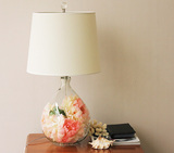 创意欧式玻璃装饰护眼台灯宜家布艺花瓶卧室床头灯现代简约大台灯