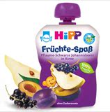 香港代购德国喜宝HIPP有机李子黑加仑梨子果泥吸吸乐 宝宝辅食